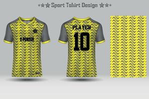 plantilla de maqueta de patrón geométrico de jersey de fútbol abstracto diseño de camiseta deportiva vector