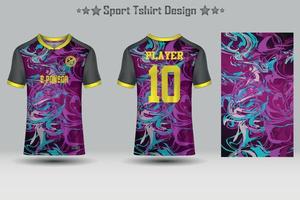 plantilla de maqueta de patrón geométrico de jersey de fútbol abstracto diseño de camiseta deportiva vector