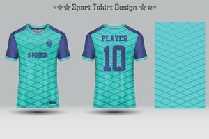 plantilla de maqueta de patrón geométrico de jersey de fútbol abstracto diseño de camiseta deportiva vector