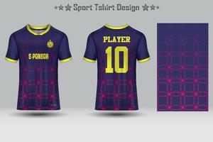 Abstract Football Jersey Geometric Pattern Mockup Template Sport T-shirt Design vector