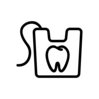 dental floss in box icon vector outline illustration