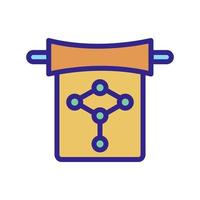old scroll icon vector outline illustration