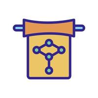 old scroll icon vector outline illustration