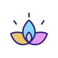 Lotus magic icon vector outline illustration