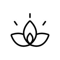 Lotus magic icon vector outline illustration