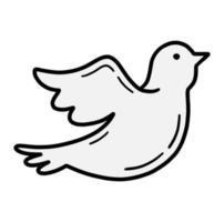 Simple pigeon bird, a dove of the world icon vector