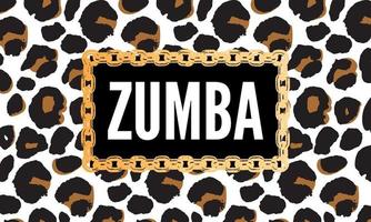 Slogan Zumba dance studio. Multicolor sliced word vector