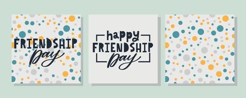 Friendship day vector illustration with text and elements for celebrating friendship day 2022