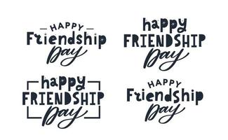 Friendship day vector illustration with text and elements for celebrating friendship day 2022