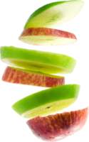 stukje rode en groene appel geïsoleerd png