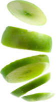 piece of green apple isolated png