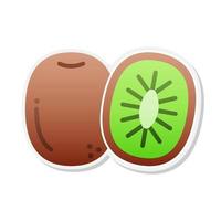Kiwi fruit sticker icon, Vector, Illustration. vector