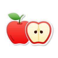 Apple sticker icon, Vector, Illustration. vector