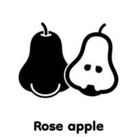 Rose apple glyph icon, Vector, Illustration. vector