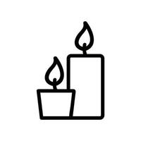 candle wizard icon vector outline illustration