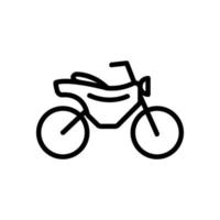 motorcycle icon vector. Isolated contour symbol illustration vector