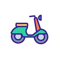 moped icon vector. Isolated contour symbol illustration vector