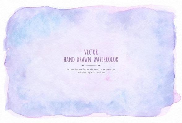 Vector Watercolor paint brush strokes from a hand drawn isolated on white background.