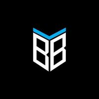 diseño creativo del logotipo de la letra bb con gráfico vectorial vector