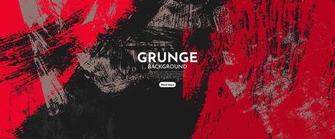 black and red abstract dirty grunge background vector