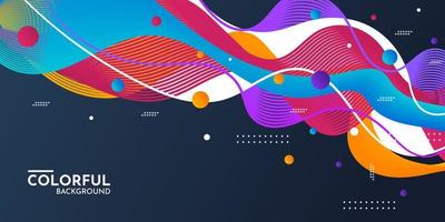 Abstract colorful shapes background design vector