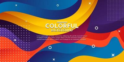 Abstract wavy background with modern gradient colors vector