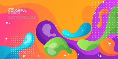 Modern colorful flow poster. Wave Liquid shape color background vector