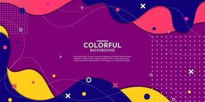 Modern colorful flow poster. Wave Liquid shape color background vector