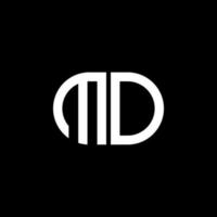 diseño creativo del logotipo de la letra mo con gráfico vectorial vector
