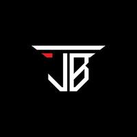 diseño creativo del logotipo de la letra jb con gráfico vectorial vector