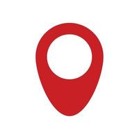 Maps Marker red icon, Pin symbol, Location icon vector illustration.