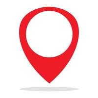 Maps Marker red icon, Pin symbol, Location icon vector illustration.