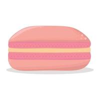 Ilustración de vector plano de macarrones, icono de pastel, dulzura. macarrones aislados sobre fondo blanco