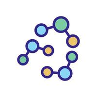 the molecular composition of the moisture icon vector outline illustration