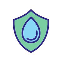 drop shield icon vector outline illustration