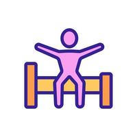 bed and man icon vector. Isolated contour symbol illustration vector