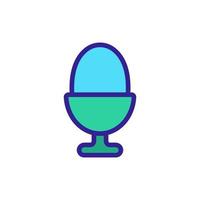 Egg icon vector. Isolated contour symbol illustration vector