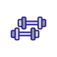 dumbbells icon vector. Isolated contour symbol illustration vector