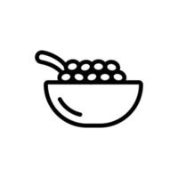 Caviar icon vector. Isolated contour symbol illustration vector