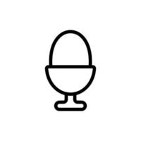 Egg icon vector. Isolated contour symbol illustration vector