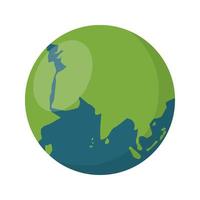 Modern simple earth, great design for any purposes. Isolated network vector illustration. Planet earth. World map. Asia