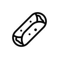 Taco icon vector. Isolated contour symbol illustration vector