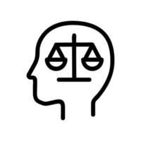 Practical mindset icon vector. Isolated contour symbol illustration vector