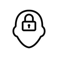 Mindset icon vector. Isolated contour symbol illustration vector