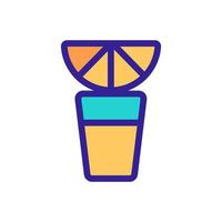 tequila lemon vector icon. Isolated contour symbol illustration