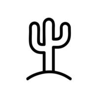 Cactus icon vector. Isolated contour symbol illustration vector