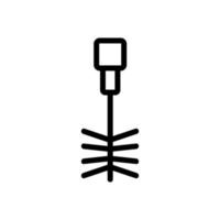 whipping hand whisk icon vector outline illustration