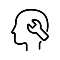 technical mindset icon vector. Isolated contour symbol illustration vector