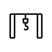 Industrial crane icon vector. Isolated contour symbol illustration vector