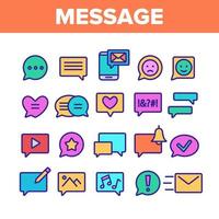 Color Different SMS Message Icons Set Vector